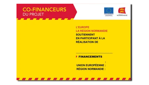 Modèle panneau cofinancement Europe-Normandie