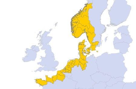 Carte Interreg Mer du Nord